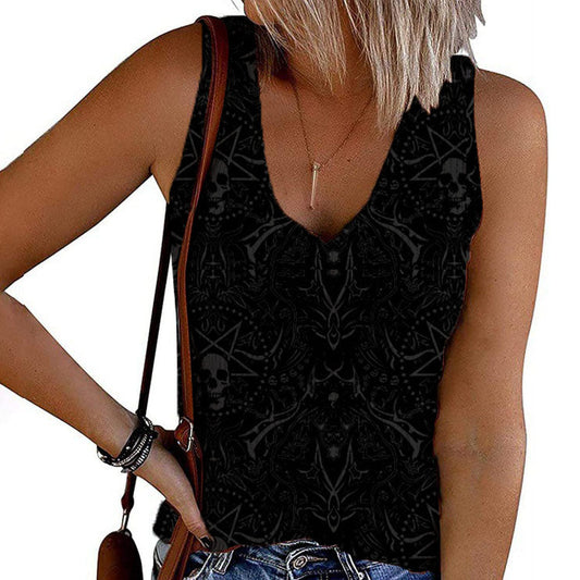 Dark Skull Tarot Print Vest