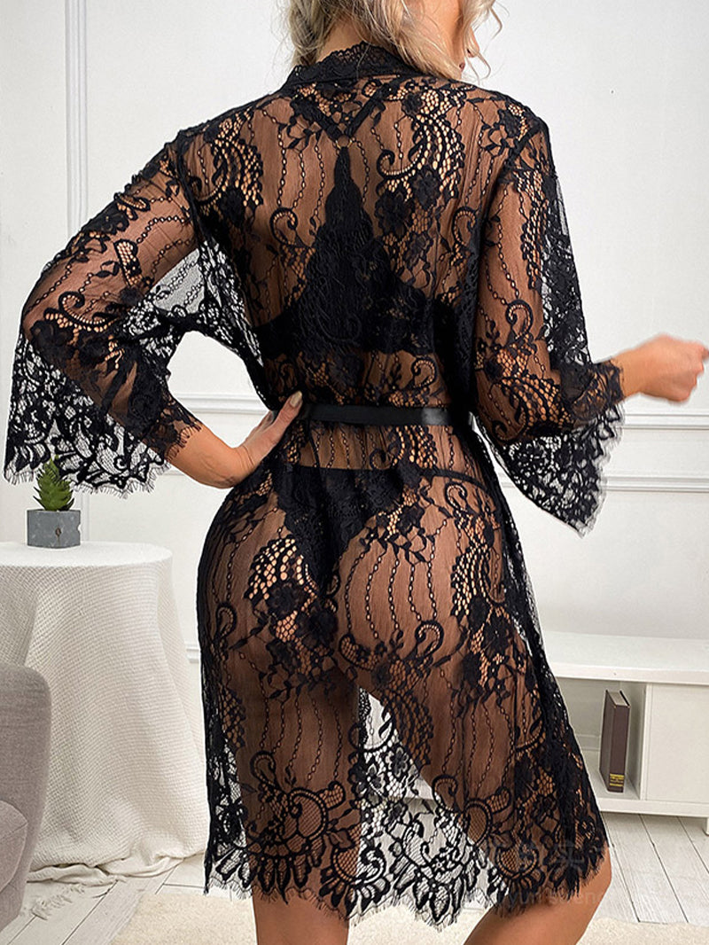 Sexy Mesh Lace See-through Nightgown