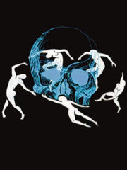 Skull X Ray Running Printed Batwing Sleeve round Neck Short Sleeve T-shirt