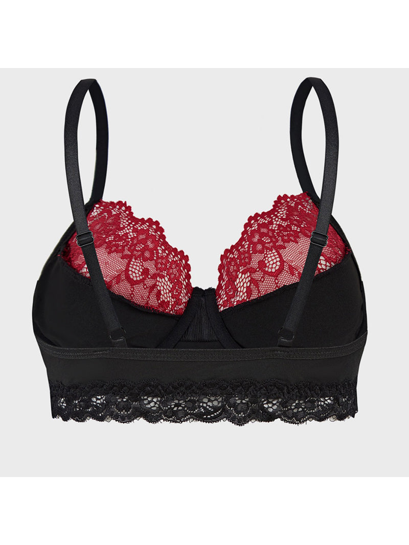 Fashion Sexy Skull Lace Stitching Bra Underwear