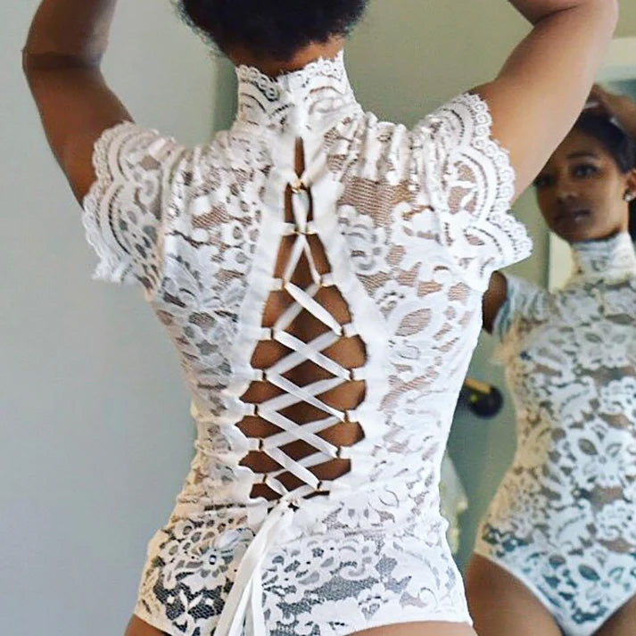 Sexy Lace Back Cross Pajamas