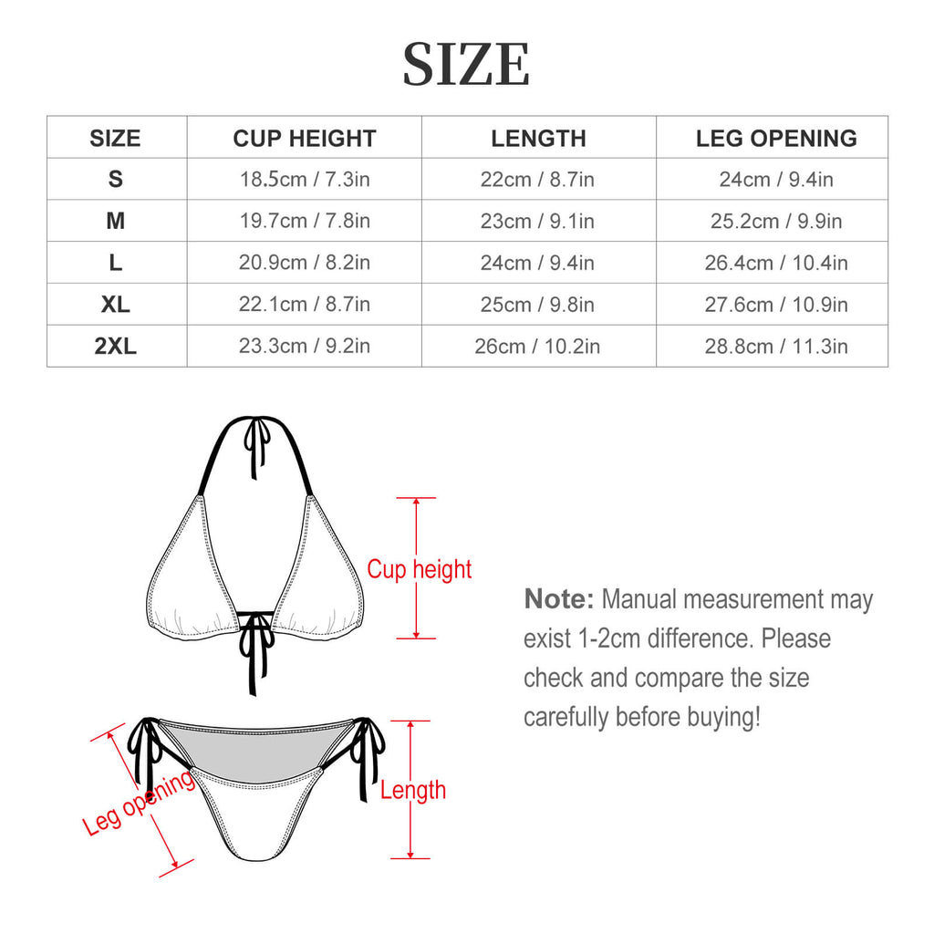 Cartoon Skull Head Printed Lace-up Swimsuit