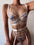Embroidered Mesh Garter Sexy Lingerie Set
