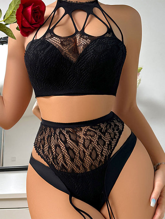 Sexy Cutout See-through Bra Set