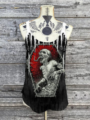 Skull Zombie Printed Sexy Vest