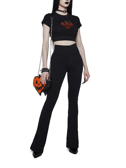 Fashion Women's Wear Devil Hot Drilling Trousers