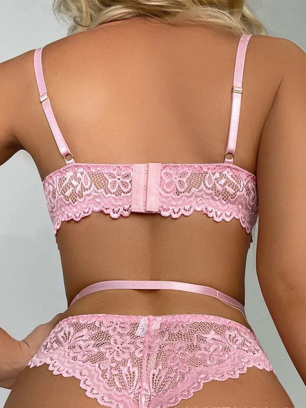 Lace Sexy Erotic Lingerie Two-Piece Set