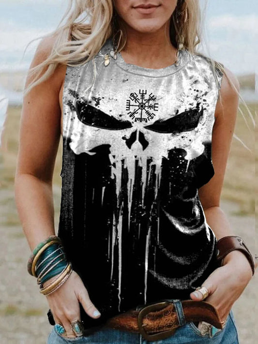 Retro Tribal Bird Viking Ethnic Graphics Tank Top