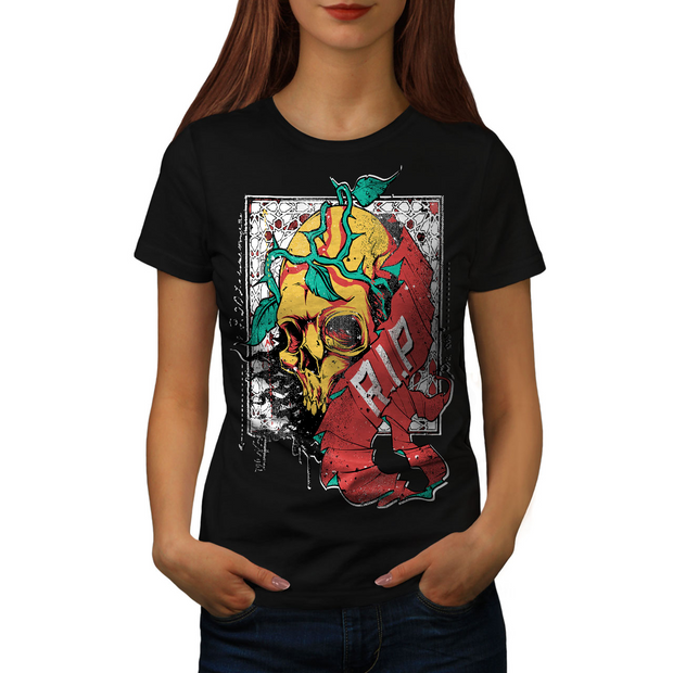 Kurzärmliges T-Shirt mit „Thorns Death Skull“-Aufdruck 
