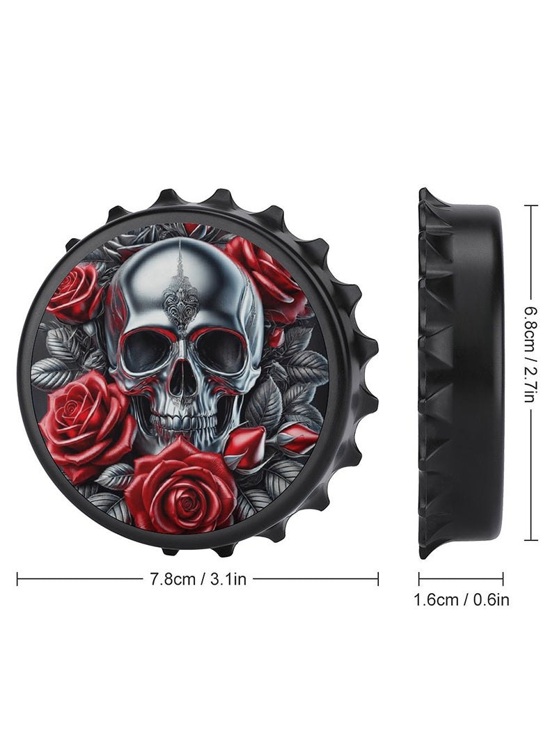 Skull Printing Multifunctional Refrigerator Magnetic Bottle Opener