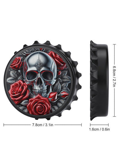 Skull Printing Multifunctional Refrigerator Magnetic Bottle Opener