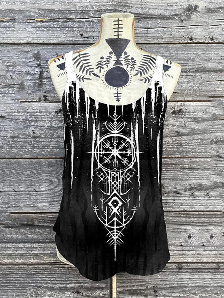 Retro Tribal Viking Totem Retro Vests