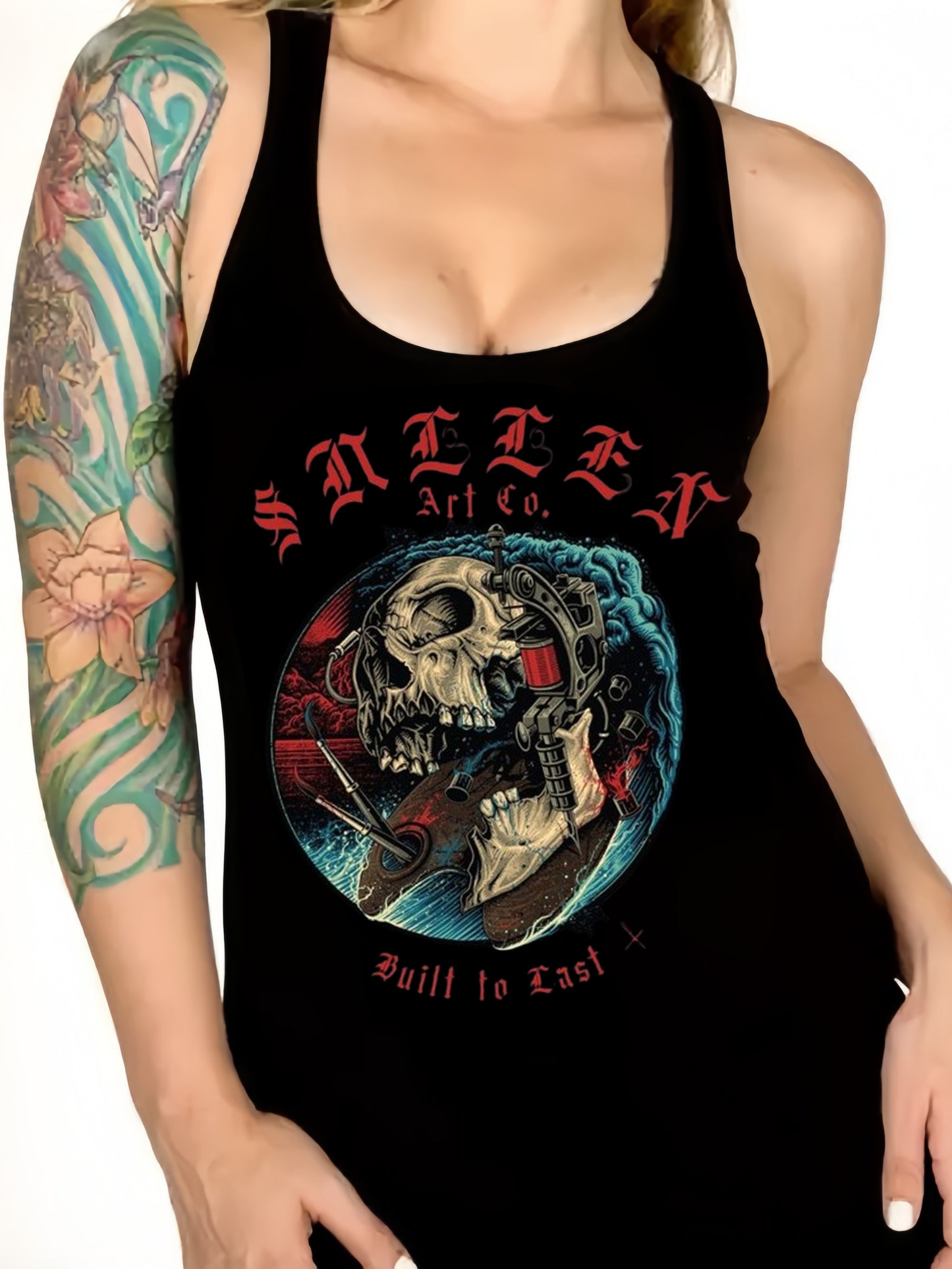 Gothic Skulls Printed Sexy Vest