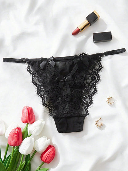 Sexy Black Lace Low Waist Underwear