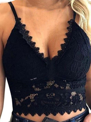 Sexy Hollow out Lace Thin Strap Triangle Cup Backless Bra