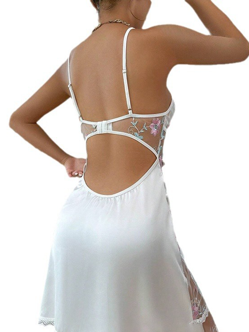 Sexy transparente Dessous mit Blumenmuster