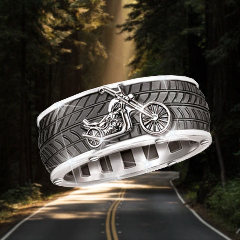 Motorbike Tire Fashion Men's Ring