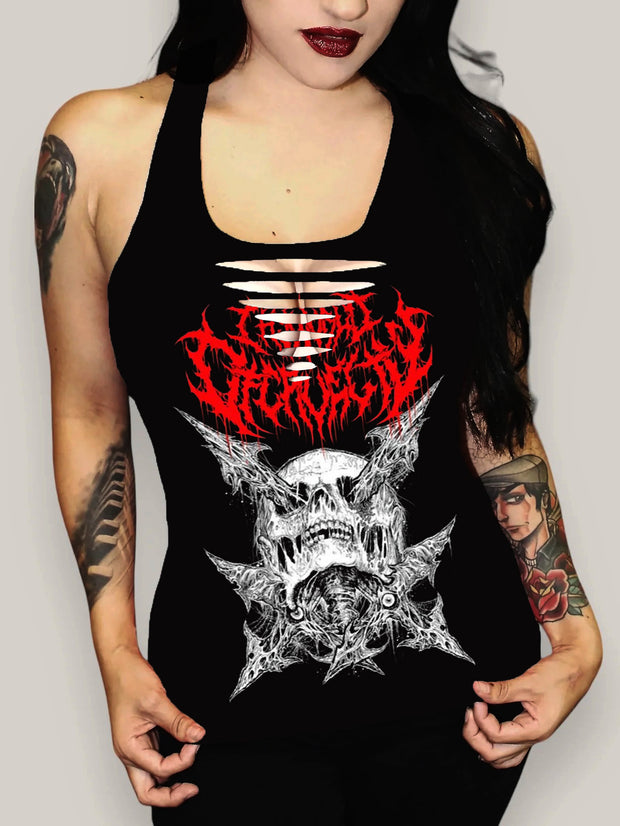 Gothic Skull Printed Sexy Vest