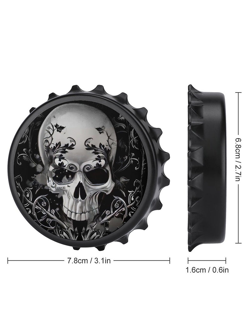 Dark Night Skull Printing Multifunctional Refrigerator Magnetic Bottle Opener