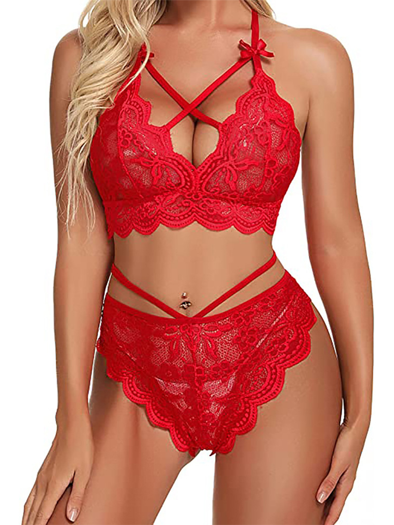 Sexy Lace Multi-Color Split Underwear Suit