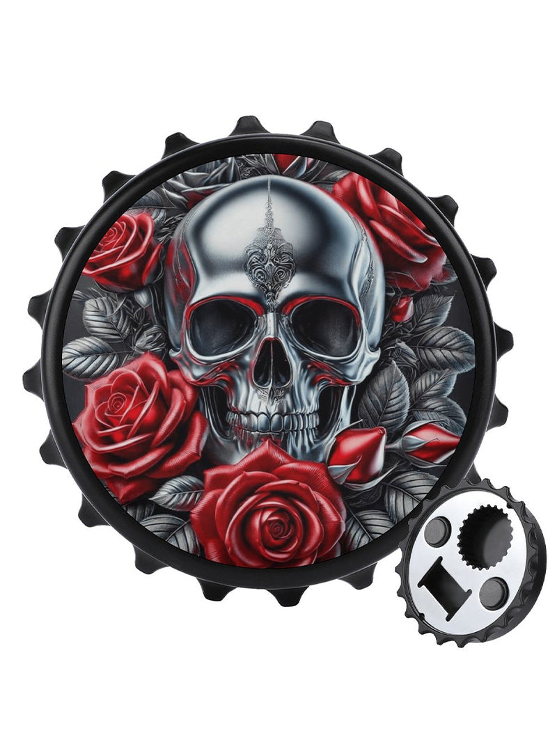 Skull Printing Multifunctional Refrigerator Magnetic Bottle Opener