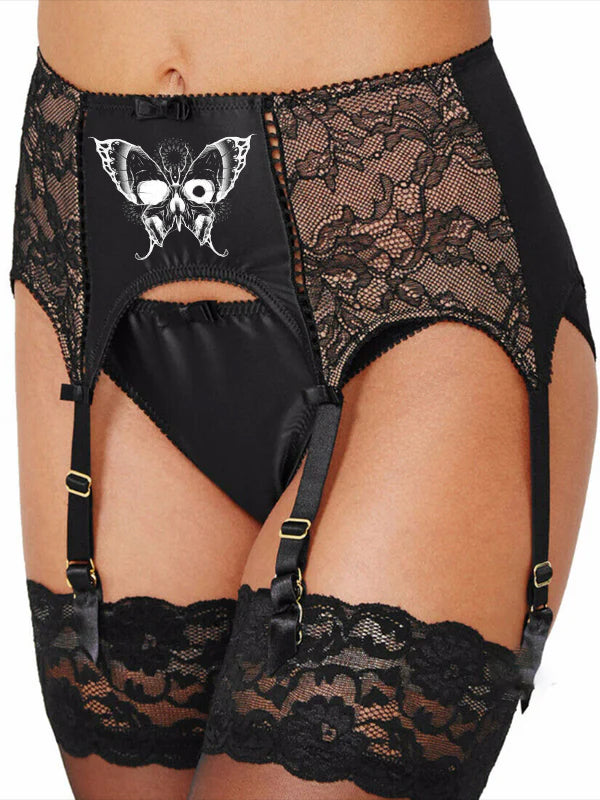 Women's Butterfly Skull Lace Sexy Garter