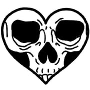 Skull Love Heart Print Contrast Color Sports Shorts