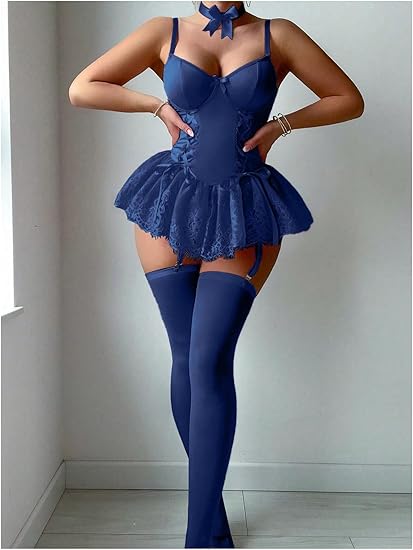 Sexy Red Lace Body Shaping Skirt Stockings Suit