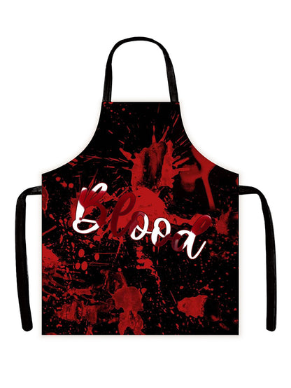 Halloween Gothic Style Horror Skull Apron Kitchen Overclothes