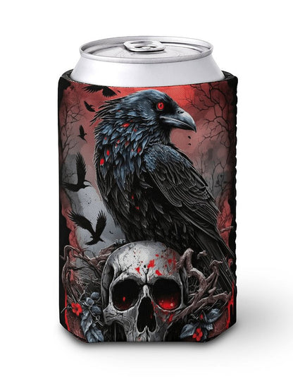 Fashion Gothic Night Skull Crow Printed Cup Cover