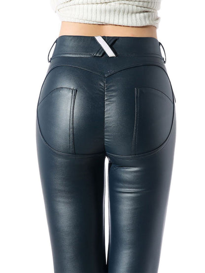 Sexy Tight Sports Leggings Leather Pants