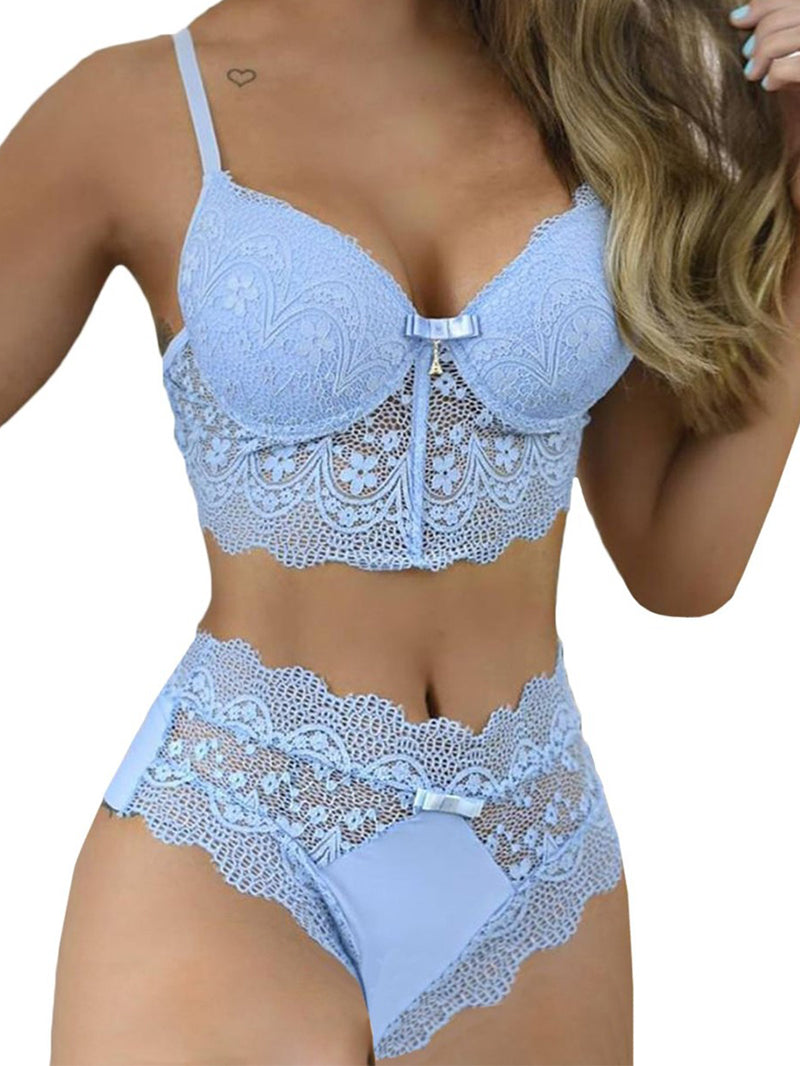 Sexy Lace See-through Bra Set