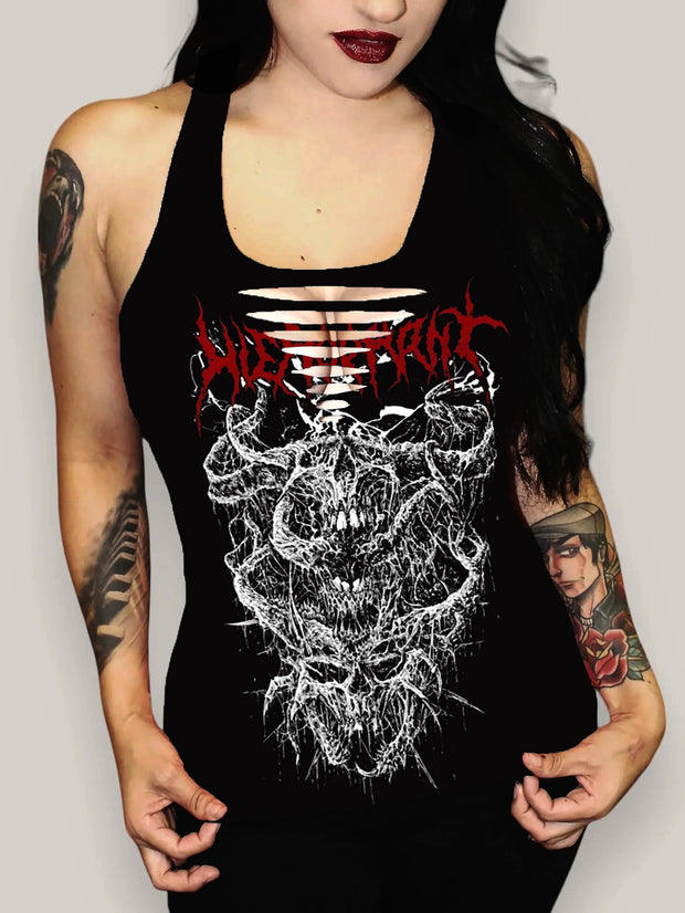 Gothic Snake Horror Printed Sexy Vest