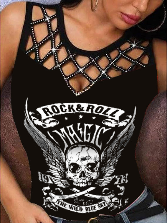 Rock and Roll Printed Tank Top