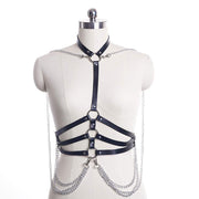 Bound Leather Chain Top