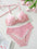 Christmas Sexy Color Block Lace Push up Bra 2-Piece Set