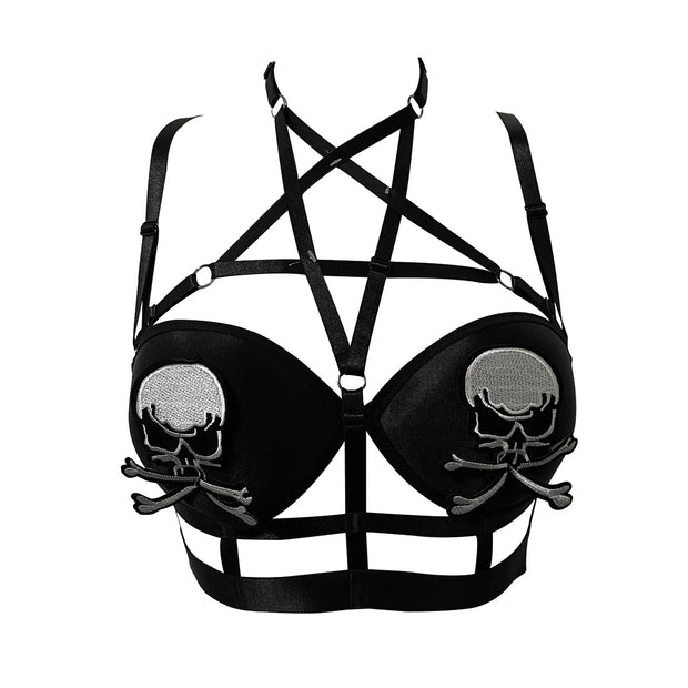 Sexy Skull Tight Bra Underwear