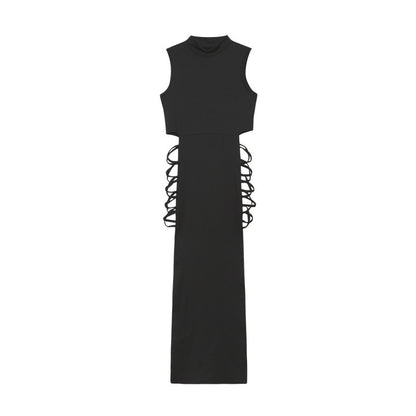 Sexy Vest Strap High Slit Long Dress