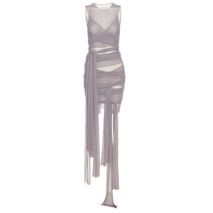 Sexy Slim Mesh Dopamine Dress