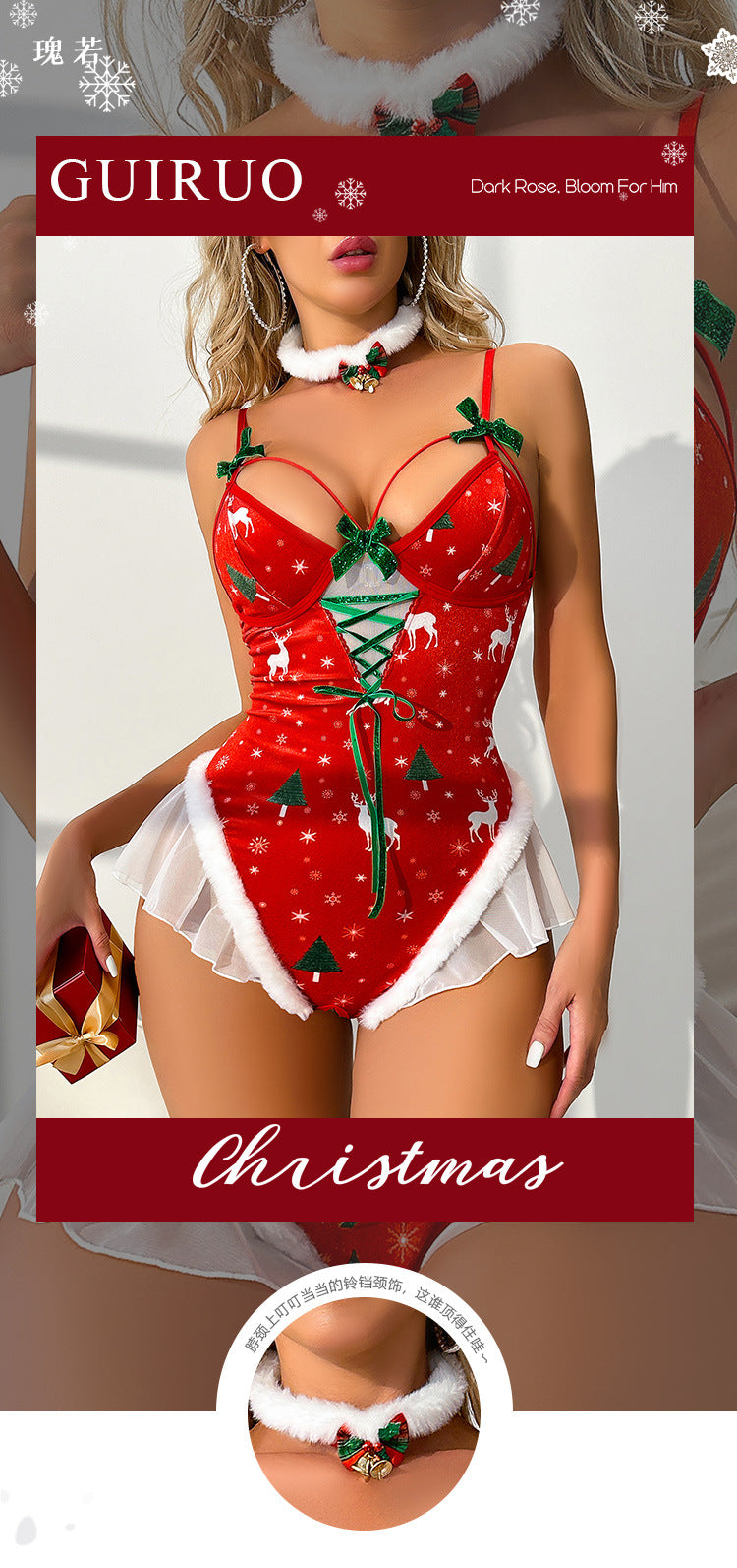 Sexy Red Bodysuit Suit