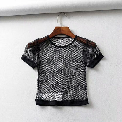 Sexy Cutout Mesh T-shirt