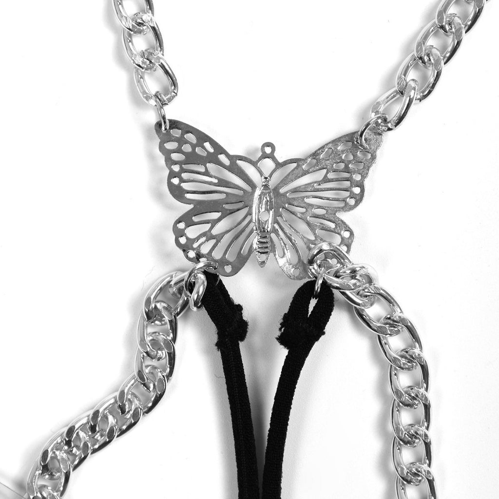 Sexy Three-Point Butterfly Chain Bra 2-Piece Set