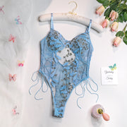 Sexy Butterfly Embroidered Slim Jumpsuit