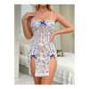 Sexy Print Split Sling Nightdress
