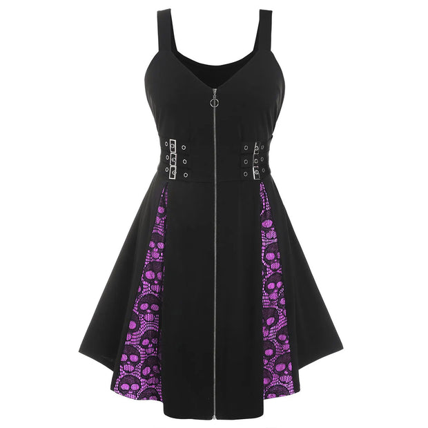 Women's Lace Gothic Style Punk Sling Dress