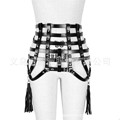 Adult Sex Product Hollow-out Binding SM Leather Shapewear Suit Sexy Seduction Binding Clothes