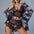 Sexy Flower Lace Cardigan Vest Shorts Pajamas 3-Piece Set