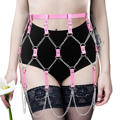 Sexy Pu Bow Leg Ring Garter