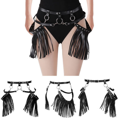 Sexy Pu Bow Leg Ring Garter