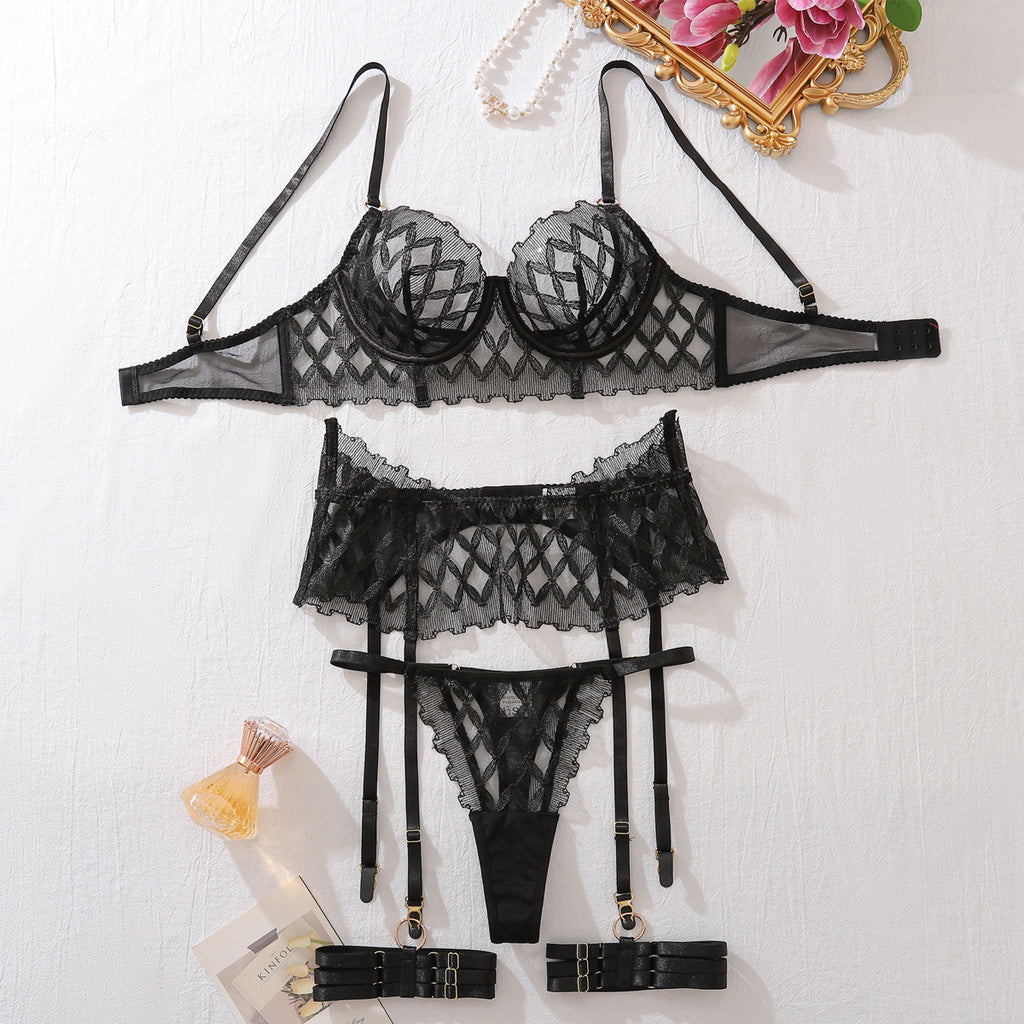 Sexy Shaping Lace Bra Four-Piece Set